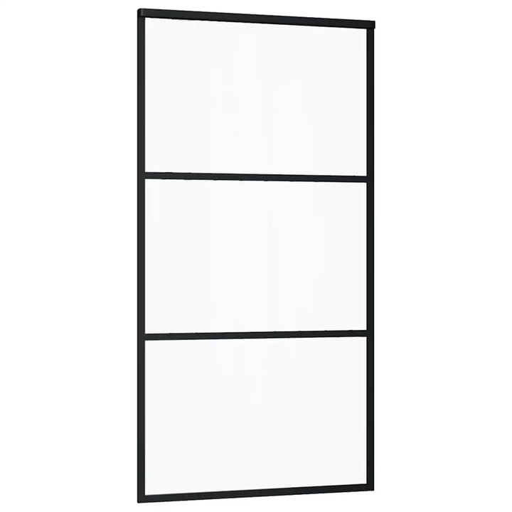 skydedør med hardwaresæt 102x205 cm ESG glas sort