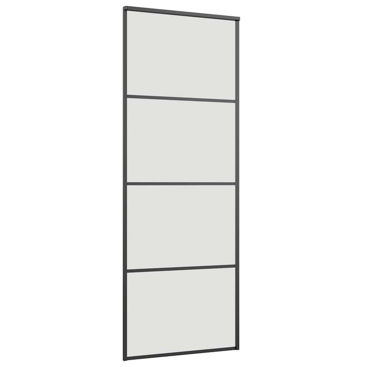 skydedør med hardwaresæt 76x205 cm ESG glas sort