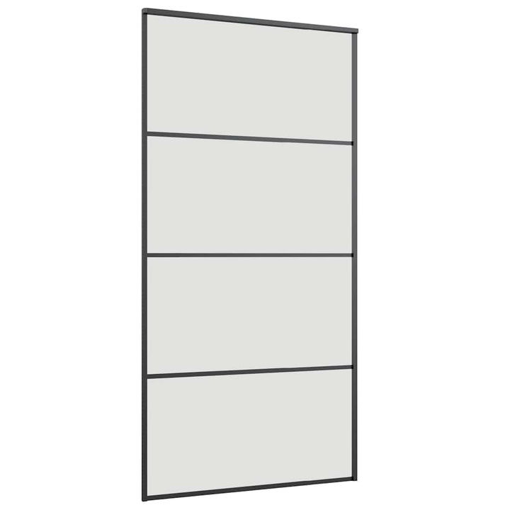 skydedør med hardwaresæt 102,5x205 cm ESG glas sort