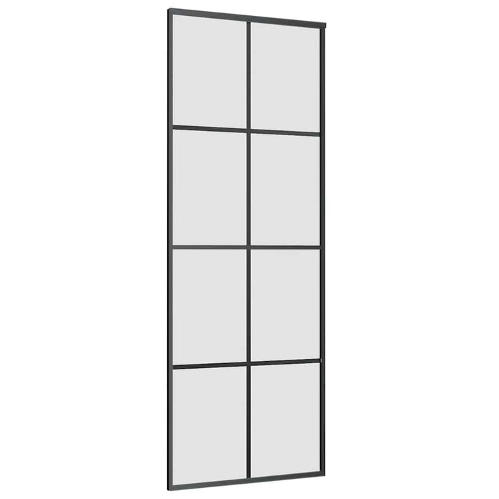 skydedør med hardwaresæt 76x205 cm ESG glas sort
