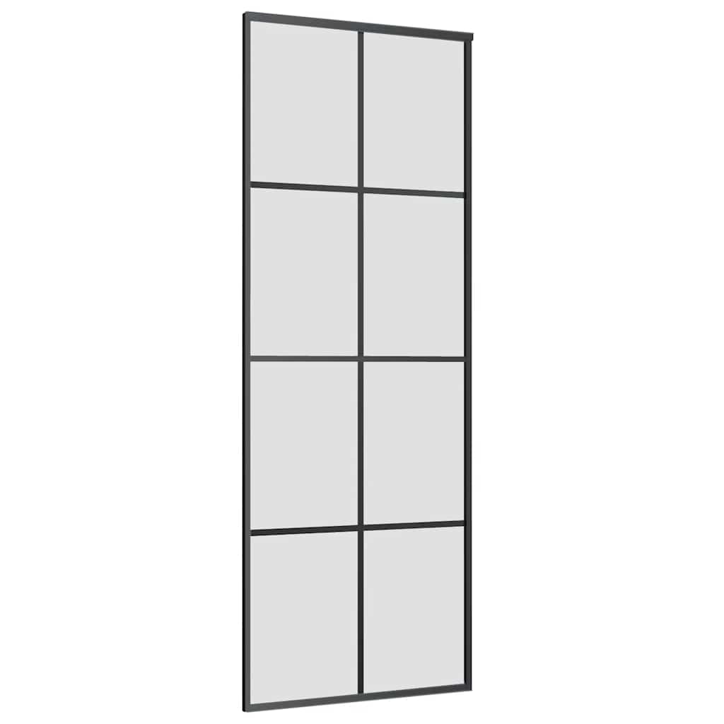 skydedør med hardwaresæt 76x205 cm ESG glas sort
