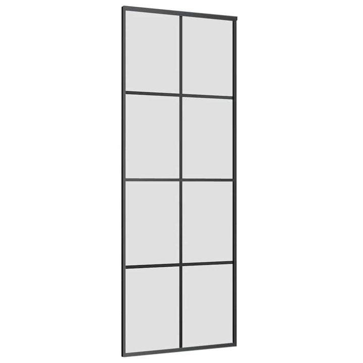 skydedør med hardwaresæt 76x205 cm ESG glas sort
