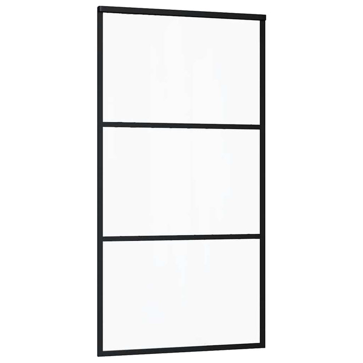 skydedør med hardwaresæt 102x205 cm ESG glas sort