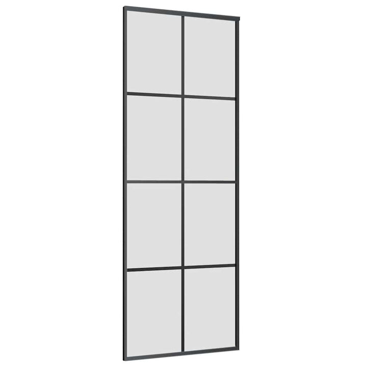 skydedør med hardwaresæt 76x205 cm ESG glas sort