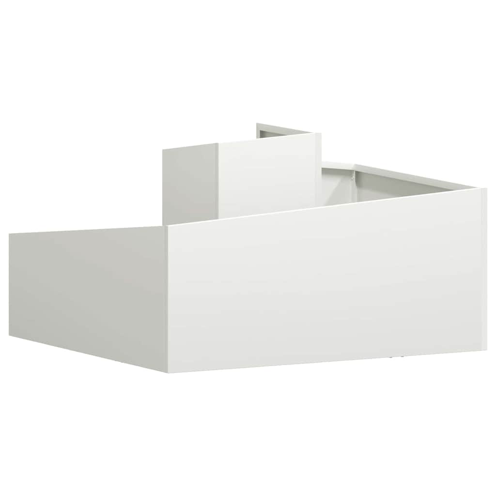 Have Blomsterkrukke Hvid 80 x 80 x 50 cm Koldvalset stål