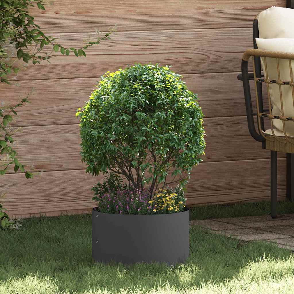 Plante ring 5 stk. Sort 30 x 30 x 20 cm Koldvalset stål