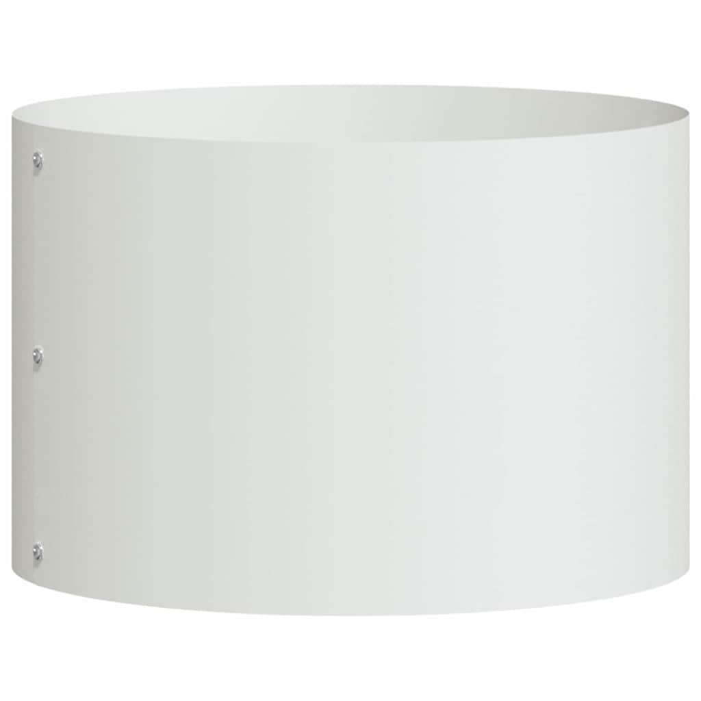 Plante ring Hvid 30 x 30 x 20 cm Koldvalset stål