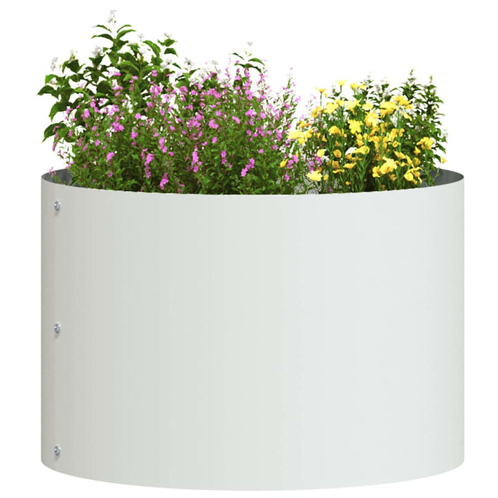 Plante ring Hvid 30 x 30 x 20 cm Koldvalset stål