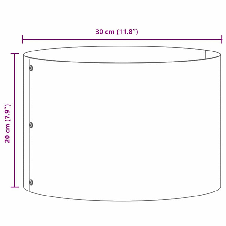 Plante ring Antracit 30 x 30 x 20 cm Koldvalset stål