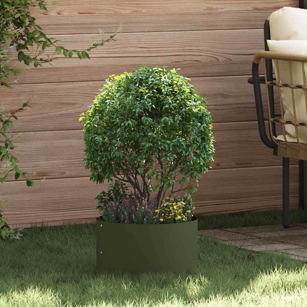 Plante ring Oliven grøn 30 x 30 x 20 cm Koldvalset stål