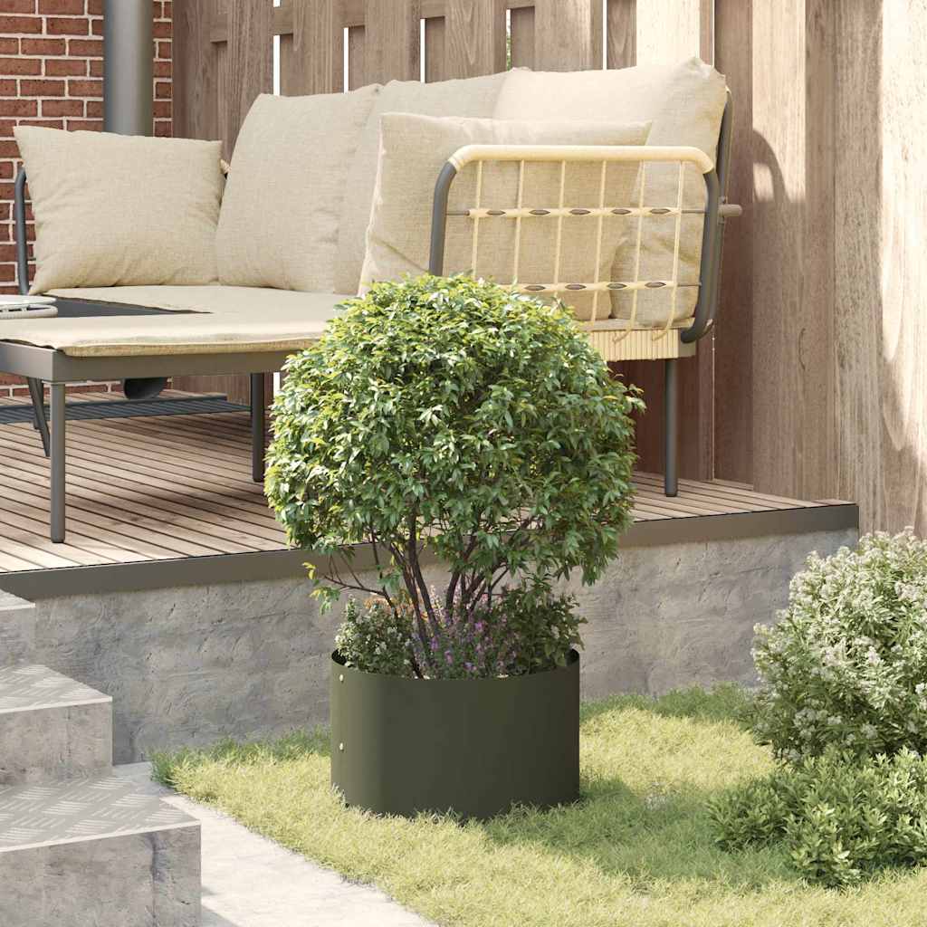 Plante ring Oliven grøn 30 x 30 x 20 cm Koldvalset stål