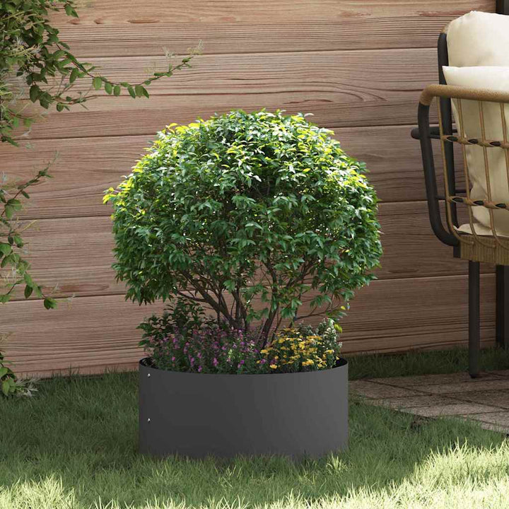 Plante ring Sort 40 x 40 x 20 cm Koldvalset stål