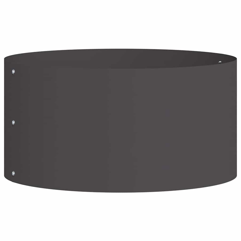 Plante ring Sort 40 x 40 x 20 cm Koldvalset stål