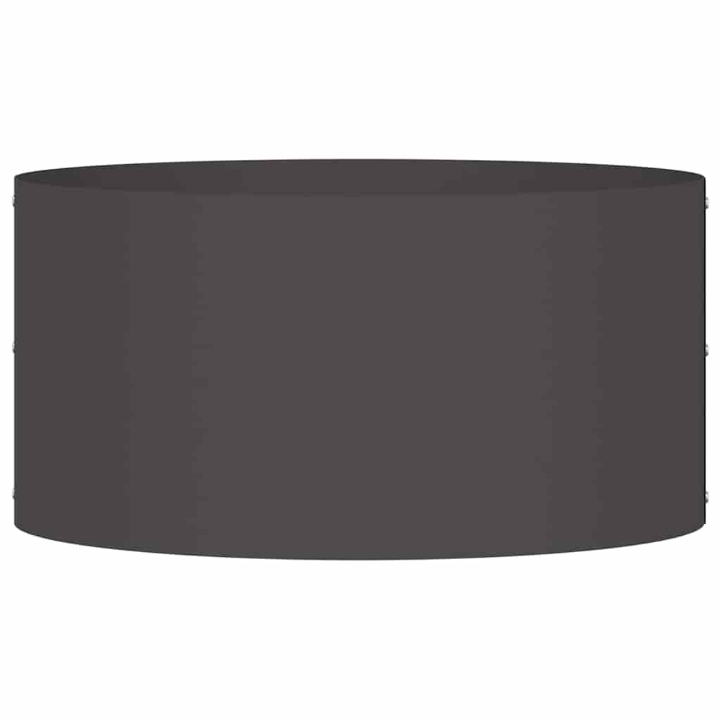 Plante ring Sort 40 x 40 x 20 cm Koldvalset stål