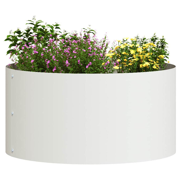 Plante ring Hvid 40 x 40 x 20 cm Koldvalset stål