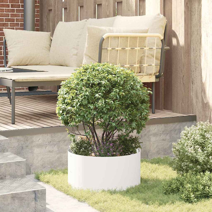 Plante ring 5 stk. Hvid 40 x 40 x 20 cm Koldvalset stål