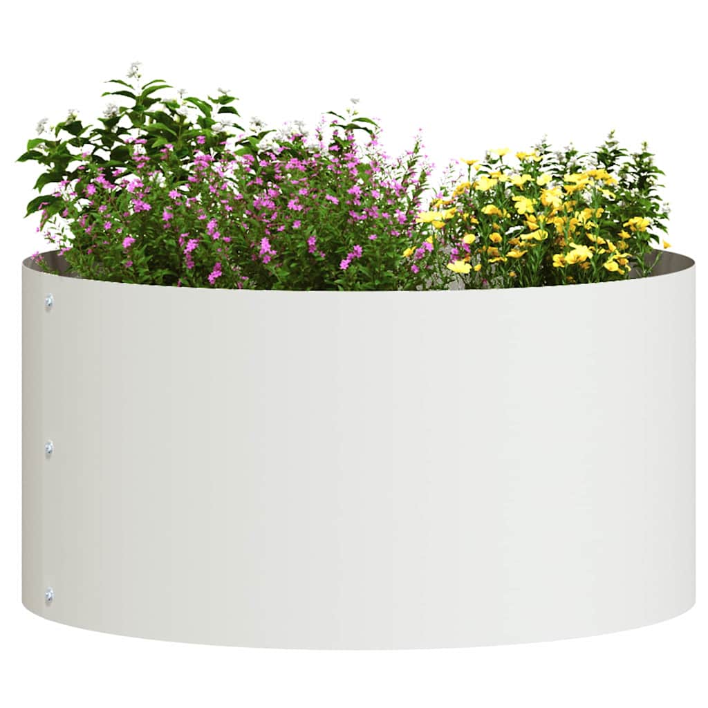 Plante ring 5 stk. Hvid 40 x 40 x 20 cm Koldvalset stål