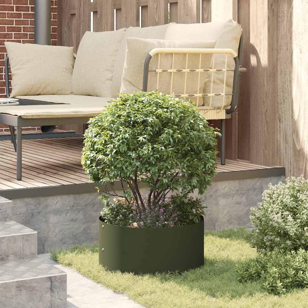 Plante ring Oliven grøn 40 x 40 x 20 cm Koldvalset stål