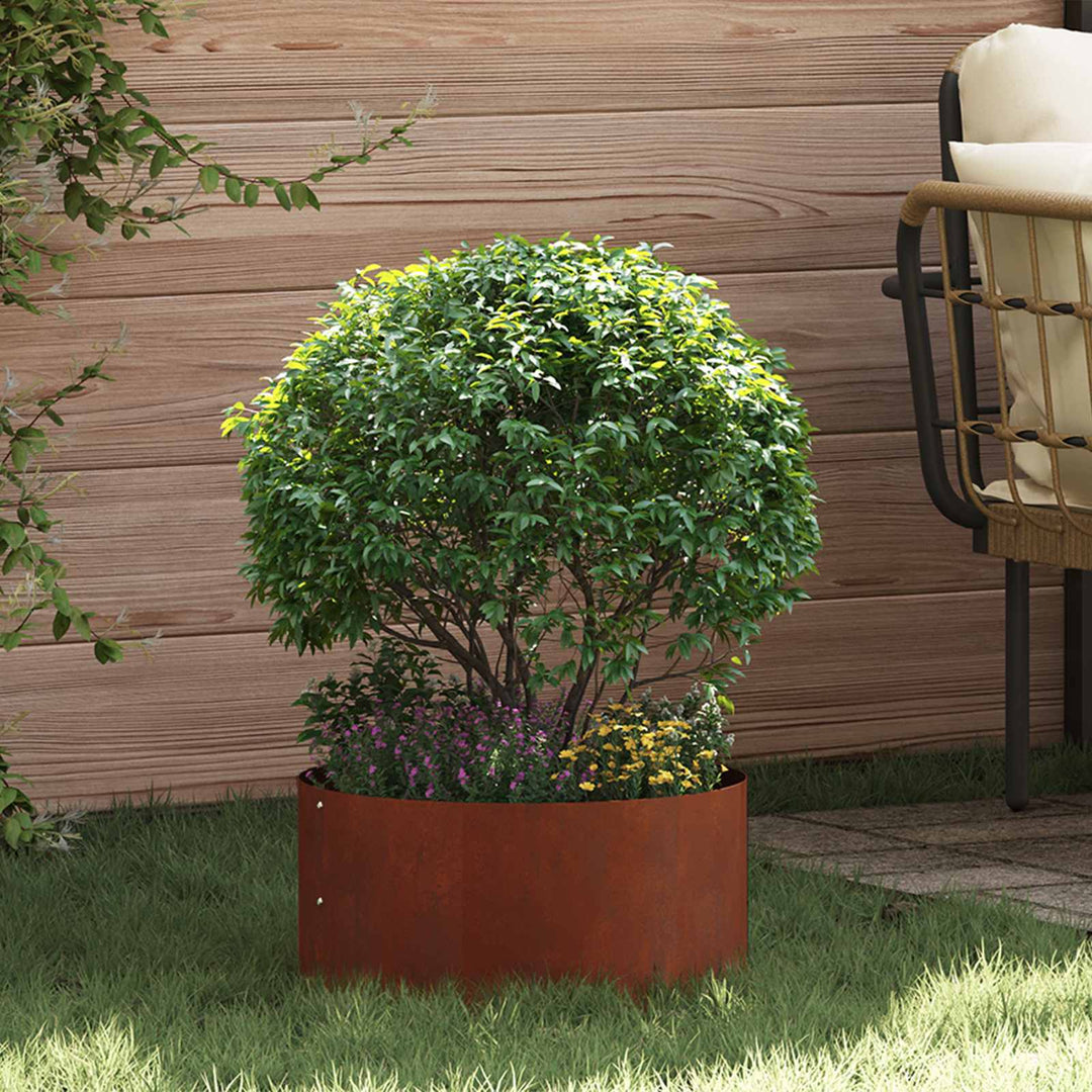 Plante ring 5 pcs Brun 40 x 40 x 20 cm Cortenstål