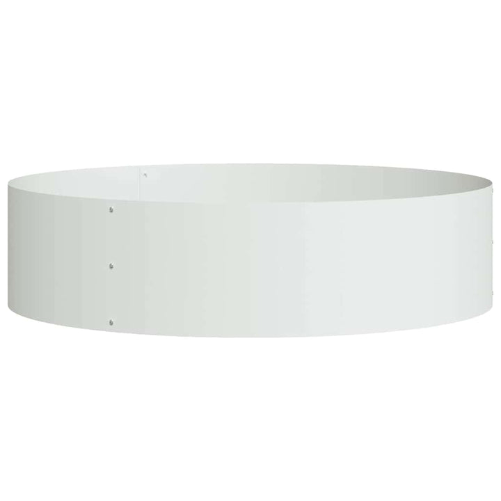 Plante ring Hvid 80 x 80 x 20 cm Koldvalset stål