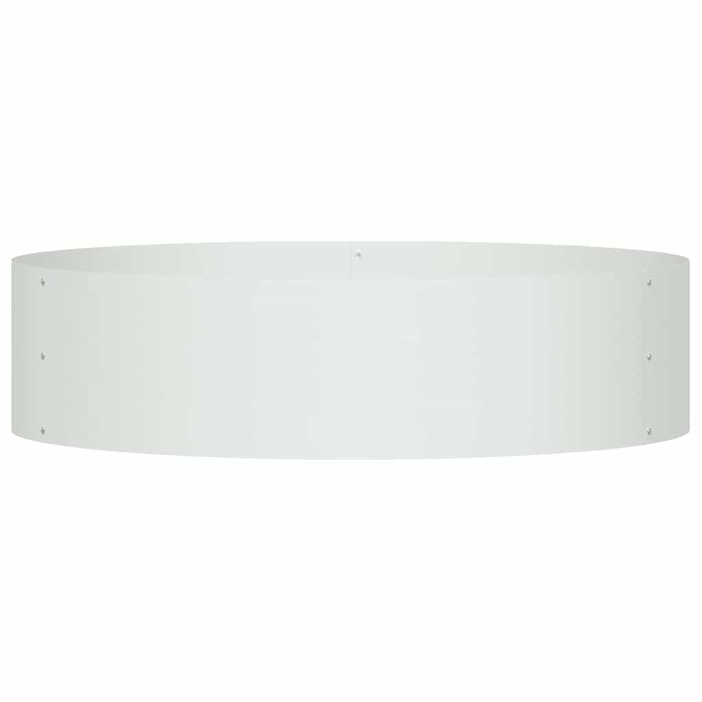 Plante ring Hvid 80 x 80 x 20 cm Koldvalset stål