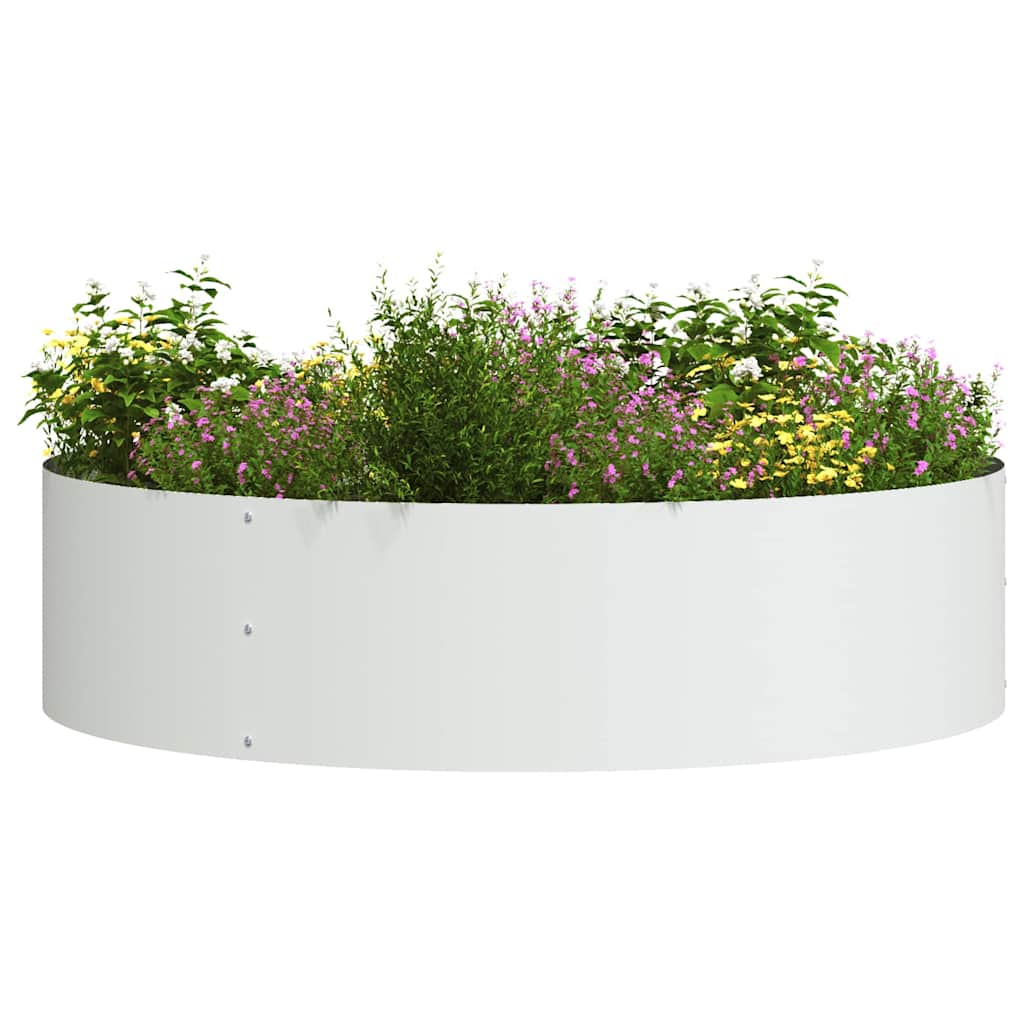 Plante ring Hvid 80 x 80 x 20 cm Koldvalset stål
