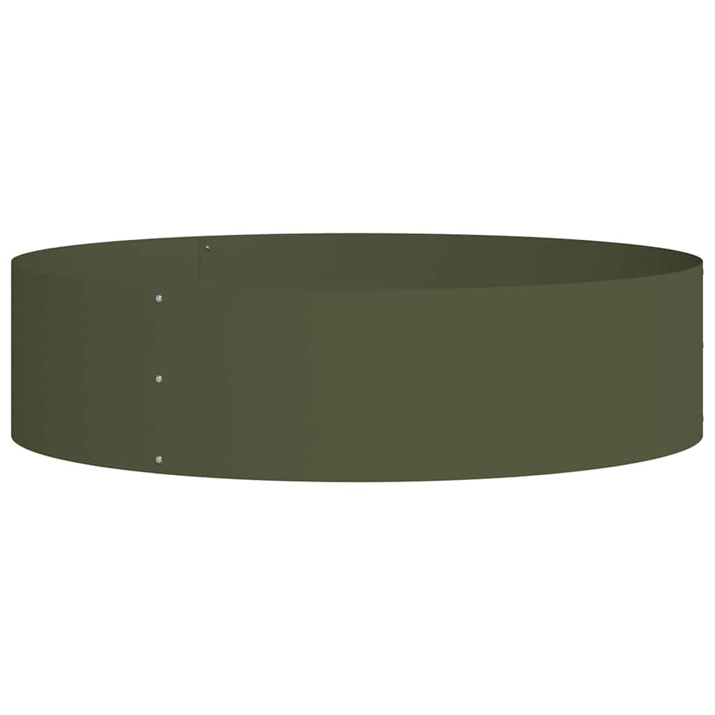 Plante ring Oliven grøn 80 x 80 x 20 cm Koldvalset stål