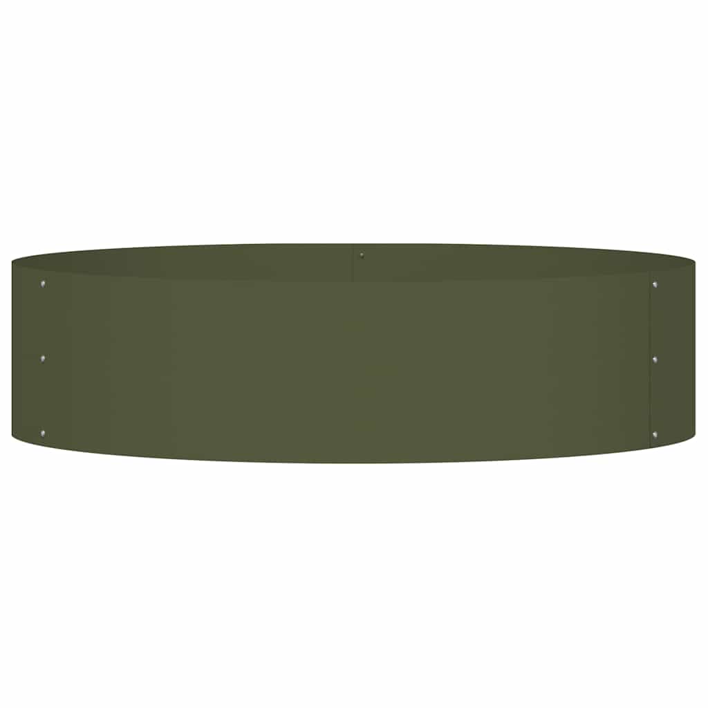 Plante ring Oliven grøn 80 x 80 x 20 cm Koldvalset stål
