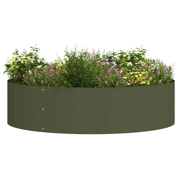 Plante ring Oliven grøn 80 x 80 x 20 cm Koldvalset stål