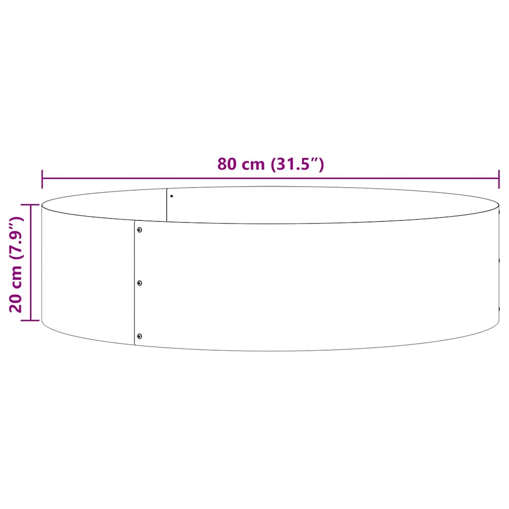 Plante ring 5 stk. Sølv 80 x 80 x 20 cm Rustfrit stål