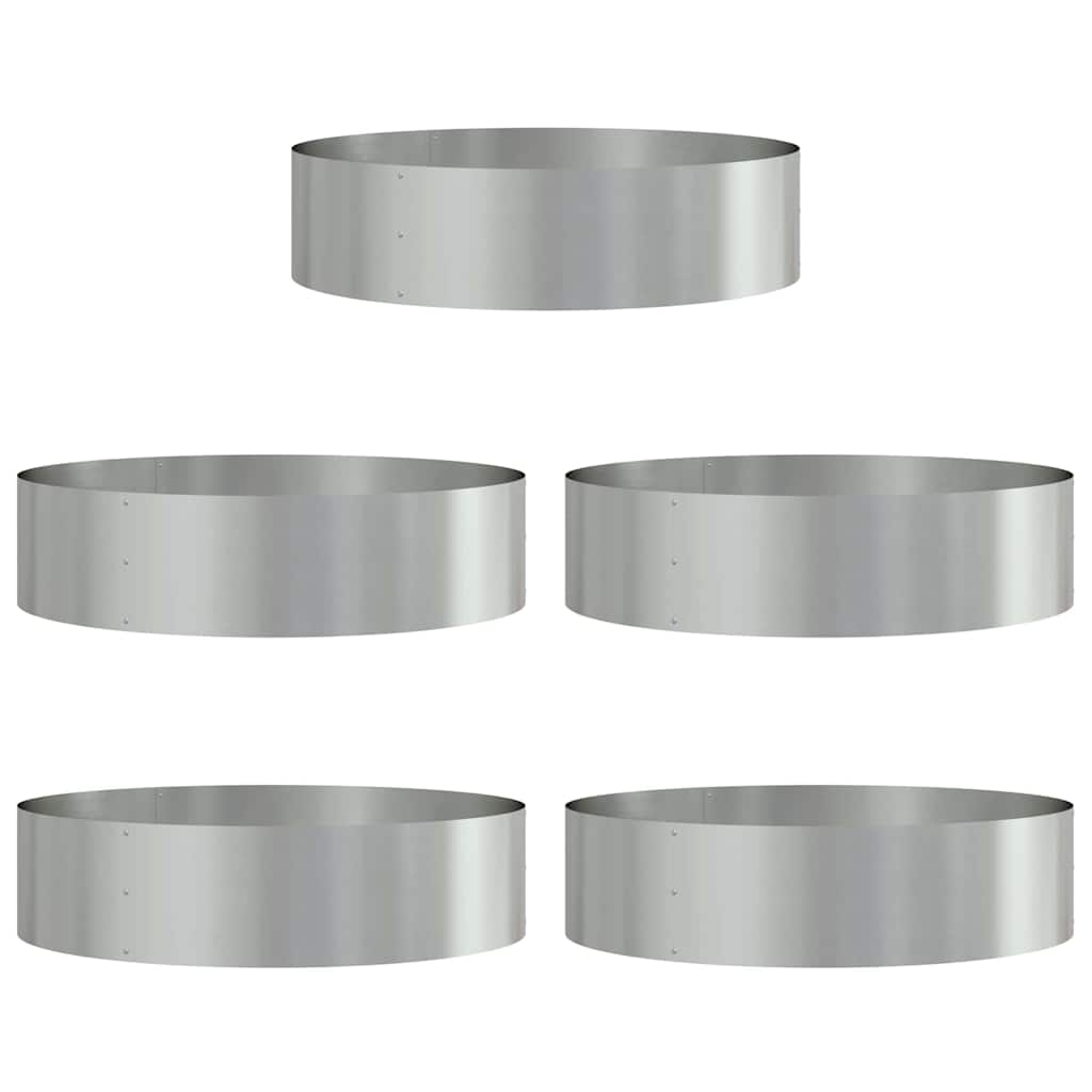 Plante ring 5 stk. Sølv 80 x 80 x 20 cm Galvaniseret stål