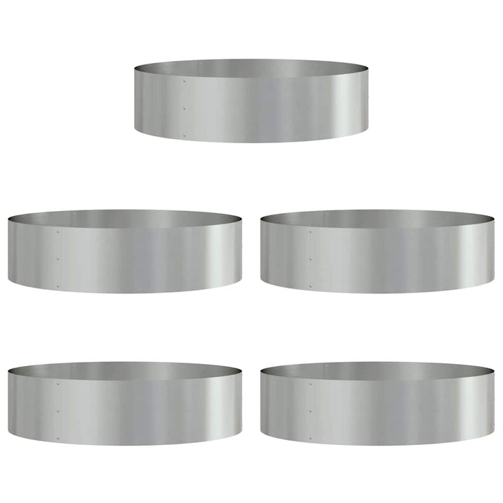 Plante ring 5 stk. Sølv 80 x 80 x 20 cm Galvaniseret stål