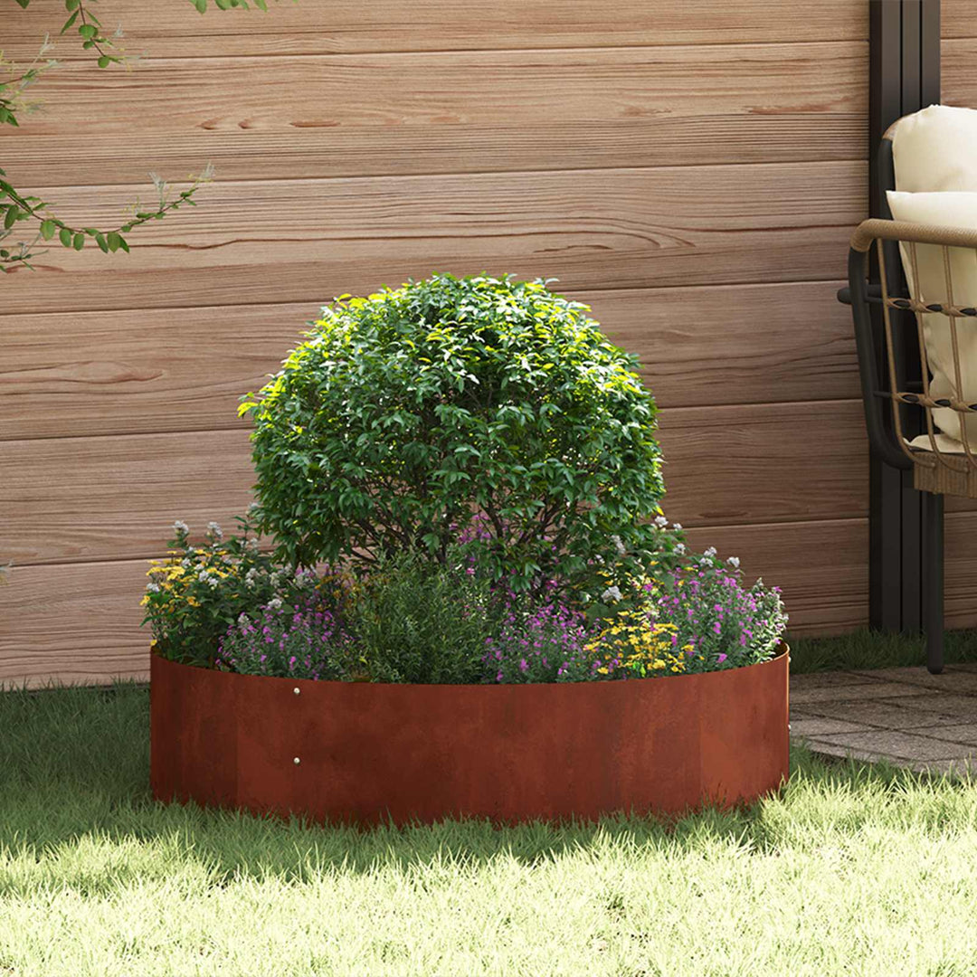 Plante ring Brun 80 x 80 x 20 cm Cortenstål