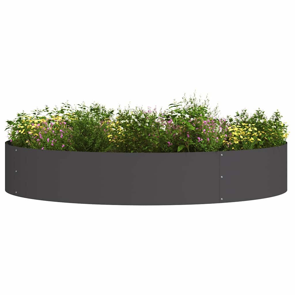Plante ring 5 stk. Sort 120 x 120 x 20 cm Koldvalset stål