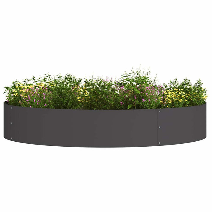 Plante ring 5 stk. Sort 120 x 120 x 20 cm Koldvalset stål