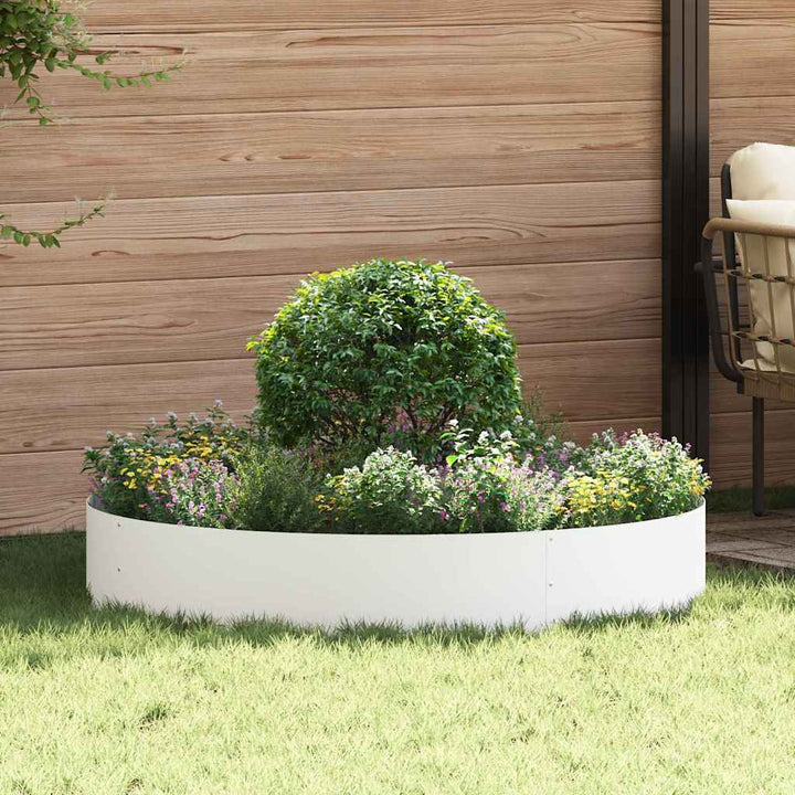 Plante ring 5 stk. Hvid 120 x 120 x 20 cm Koldvalset stål