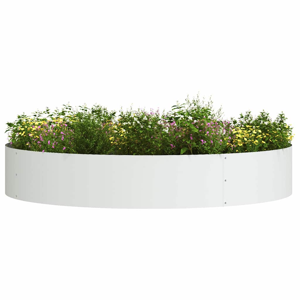 Plante ring 5 stk. Hvid 120 x 120 x 20 cm Koldvalset stål