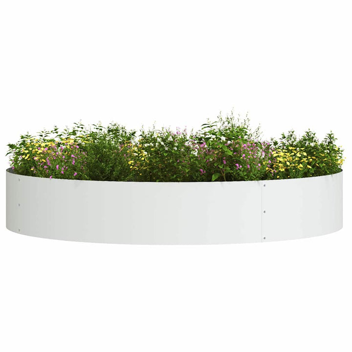 Plante ring 5 stk. Hvid 120 x 120 x 20 cm Koldvalset stål