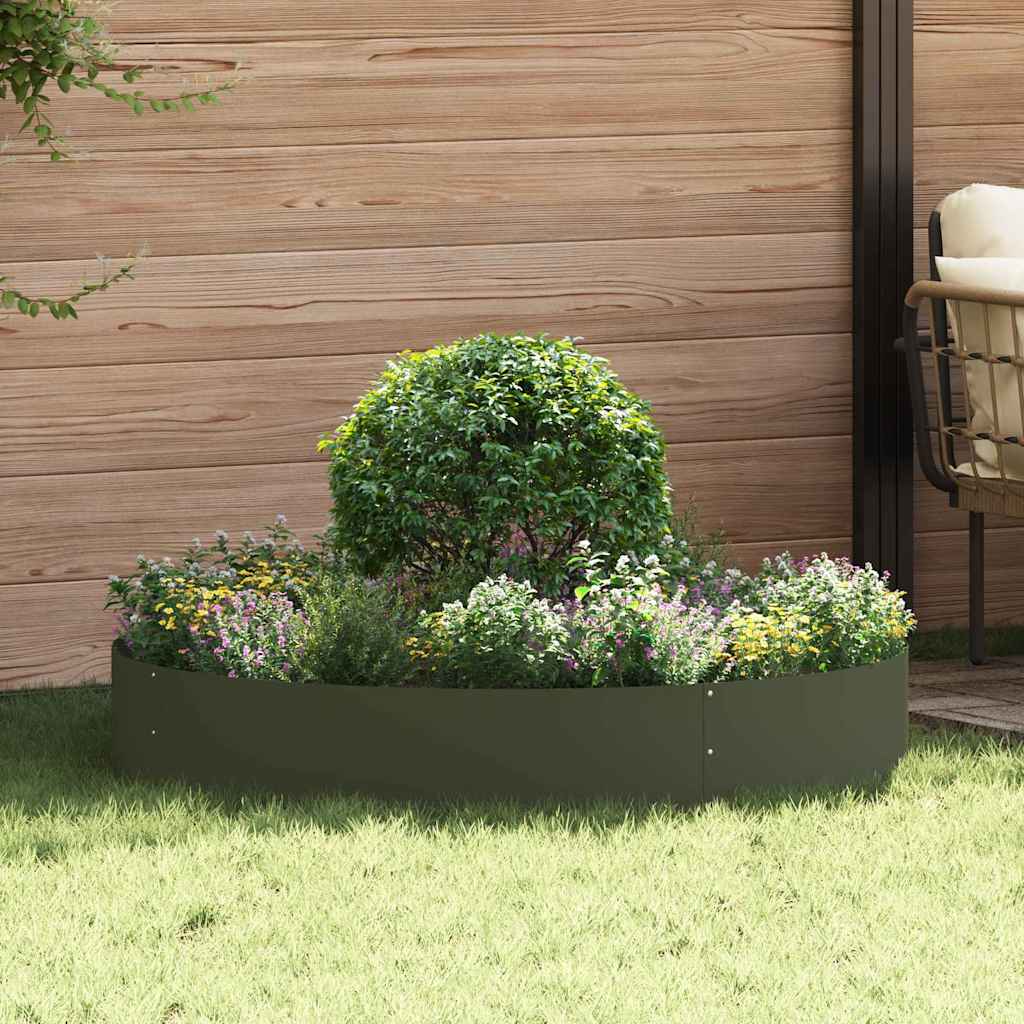 Plante ring 5 pcs Oliven grøn 120 x 120 x 20 cm Koldvalset stål