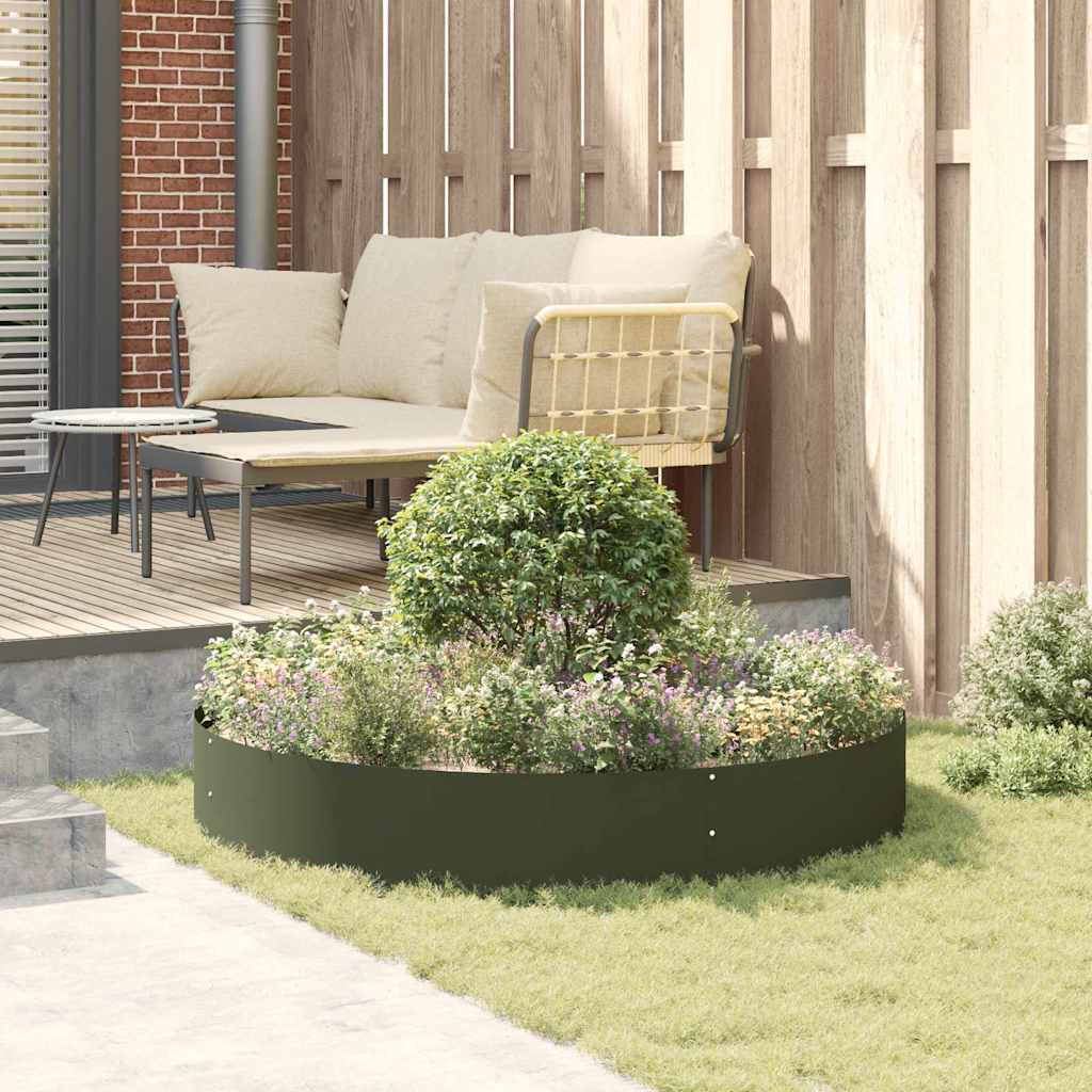 Plante ring 5 pcs Oliven grøn 120 x 120 x 20 cm Koldvalset stål