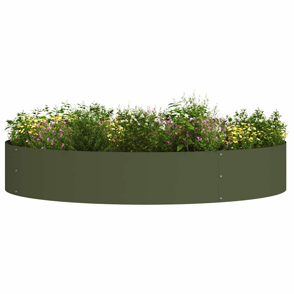 Plante ring 5 pcs Oliven grøn 120 x 120 x 20 cm Koldvalset stål