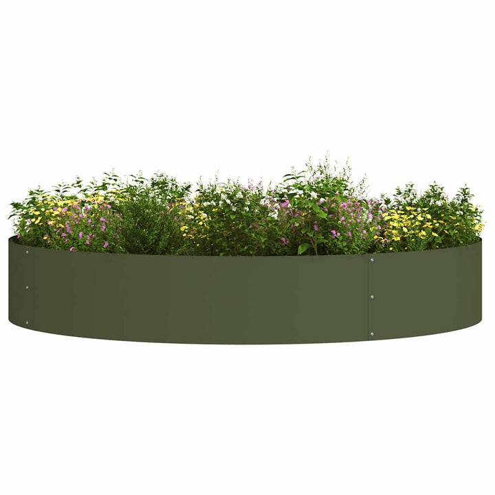 Plante ring 5 pcs Oliven grøn 120 x 120 x 20 cm Koldvalset stål
