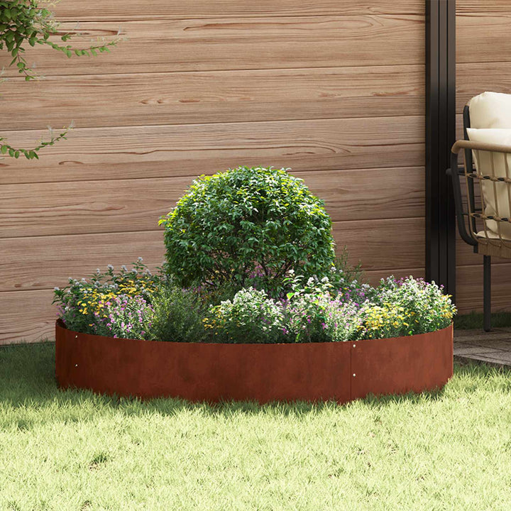Plante ring 5 pcs Brun 120 x 120 x 20 cm Cortenstål