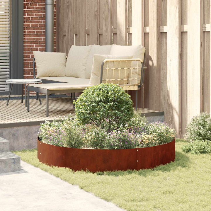 Plante ring 5 pcs Brun 120 x 120 x 20 cm Cortenstål