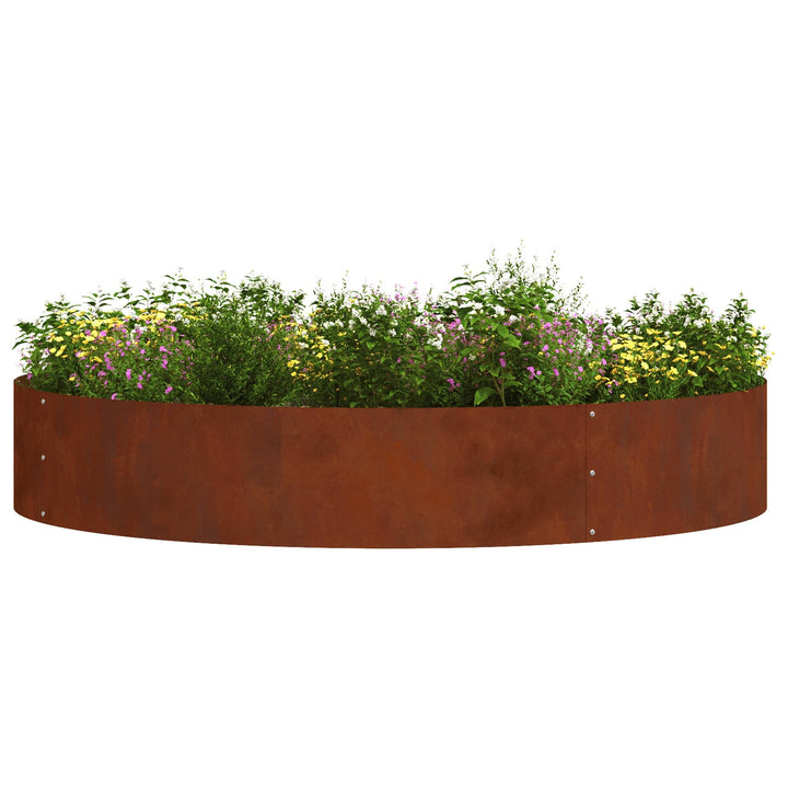 Plante ring 5 pcs Brun 120 x 120 x 20 cm Cortenstål