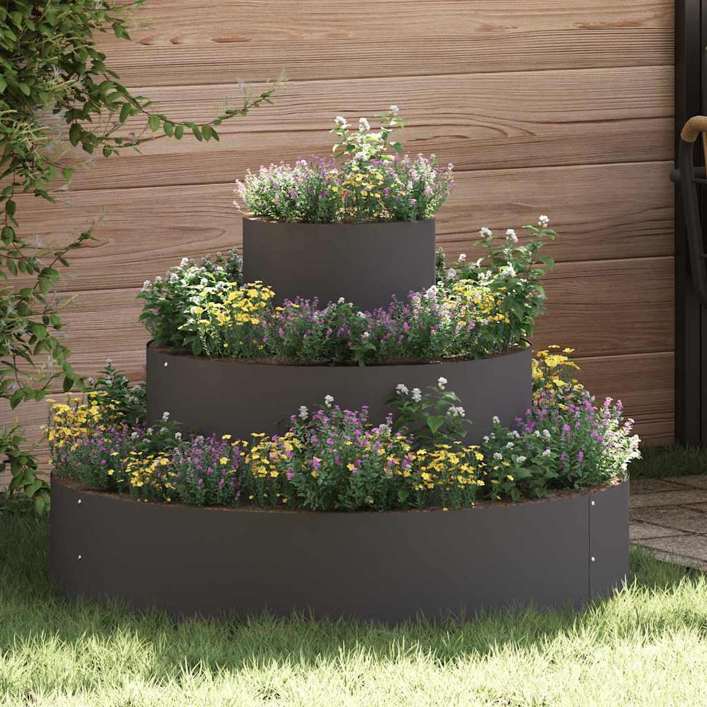 Have Blomsterkrukke Sort 90 x 90 x 20 cm Koldvalset stål