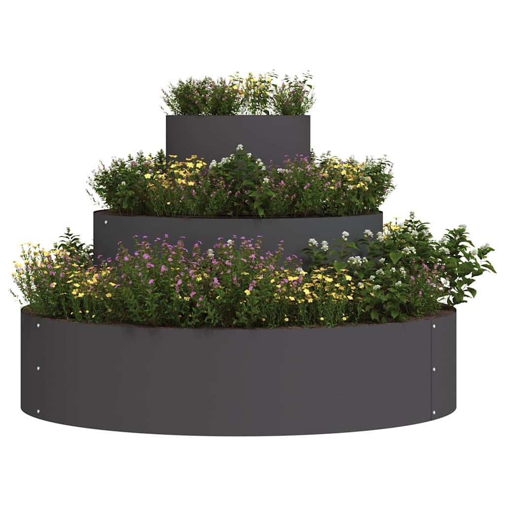 Have Blomsterkrukke Sort 90 x 90 x 20 cm Koldvalset stål
