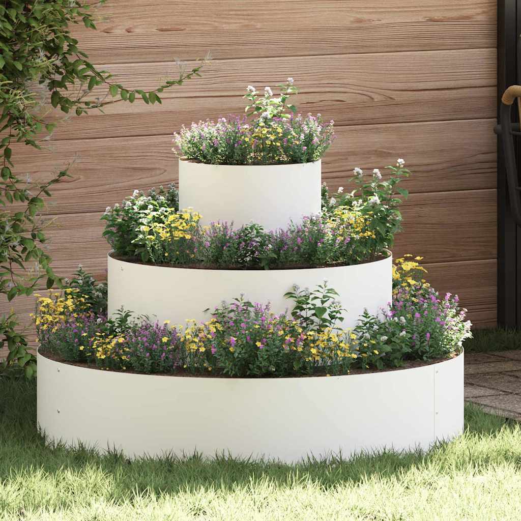 Have Blomsterkrukke Hvid 90 x 90 x 20 cm Koldvalset stål