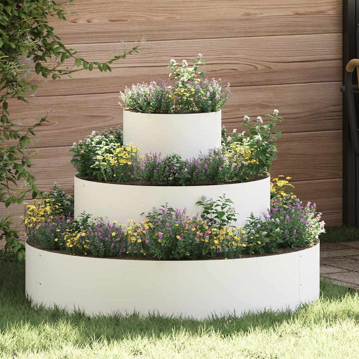 Have Blomsterkrukke Hvid 90 x 90 x 20 cm Koldvalset stål