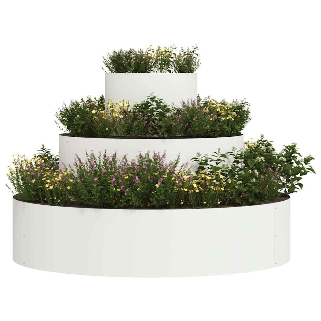 Have Blomsterkrukke Hvid 90 x 90 x 20 cm Koldvalset stål